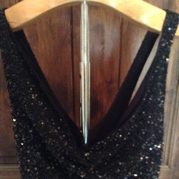 NWT All Saints hand beaded sequined SCALA Cocktail Cowl Neck Dress UK8/US4 - Picture 5 of 13